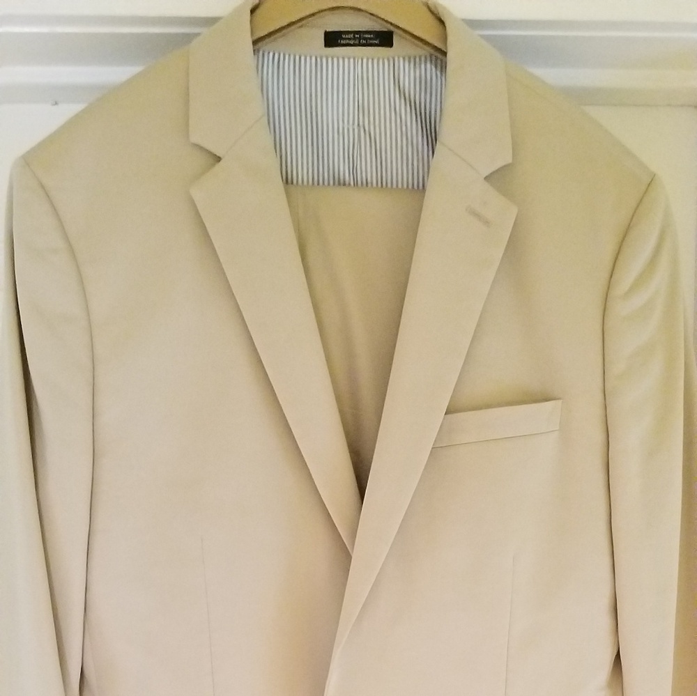 Men's Light Khaki Slim Fit Suit